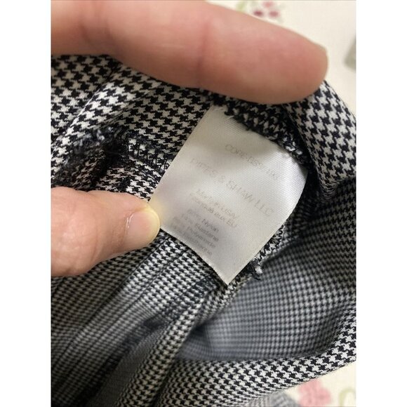 Veronica Beard Houndstooth Zipper Black White Pants Size 2 28 - Picture 12 of 16